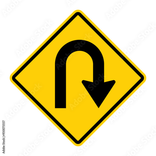 180 Degree Curve hairpin road sign. Vector Free Download 180 Degree Curve hairpin road sign. Vector - GFXLoad