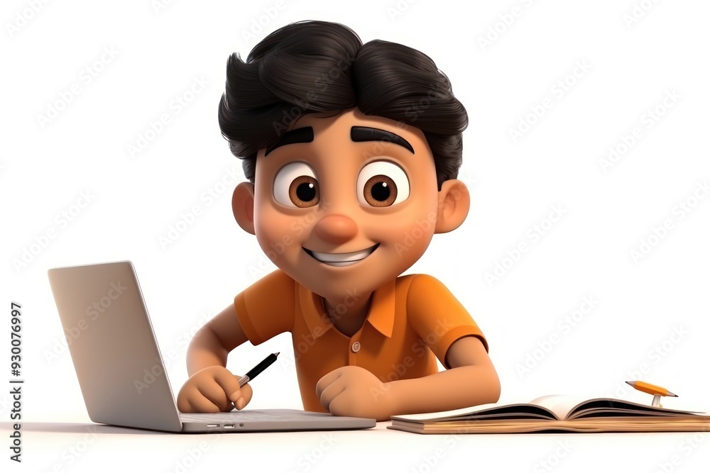 Cartoon computer homework reading. Cartoon computer homework reading.