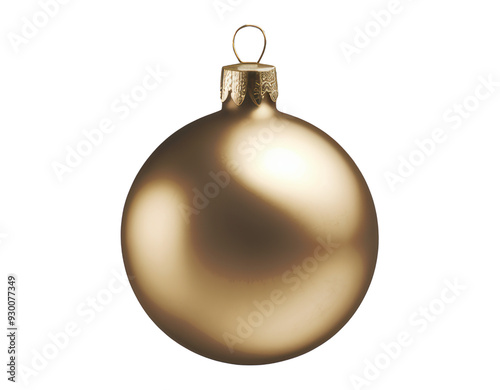 Isolated Gold Christmas Ornament