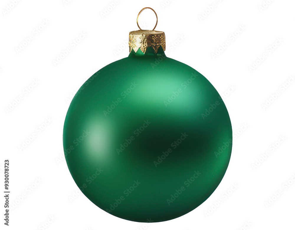 Isolated Matte Green Christmas Ornament Isolated Matte Green Christmas Ornament