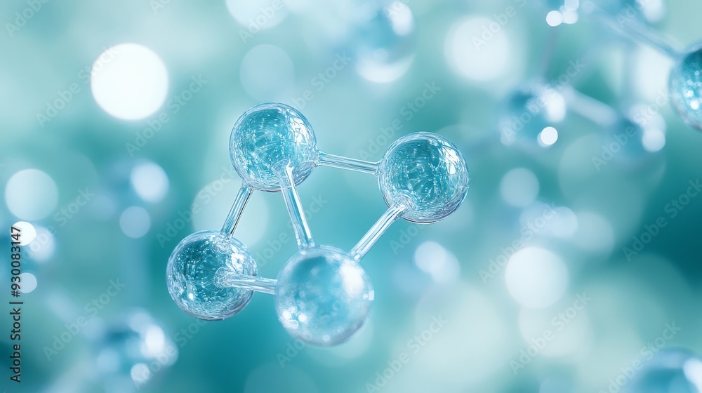 Abstract Molecular Science Background in Blue Tones Abstract Molecular Science Background in Blue Tones