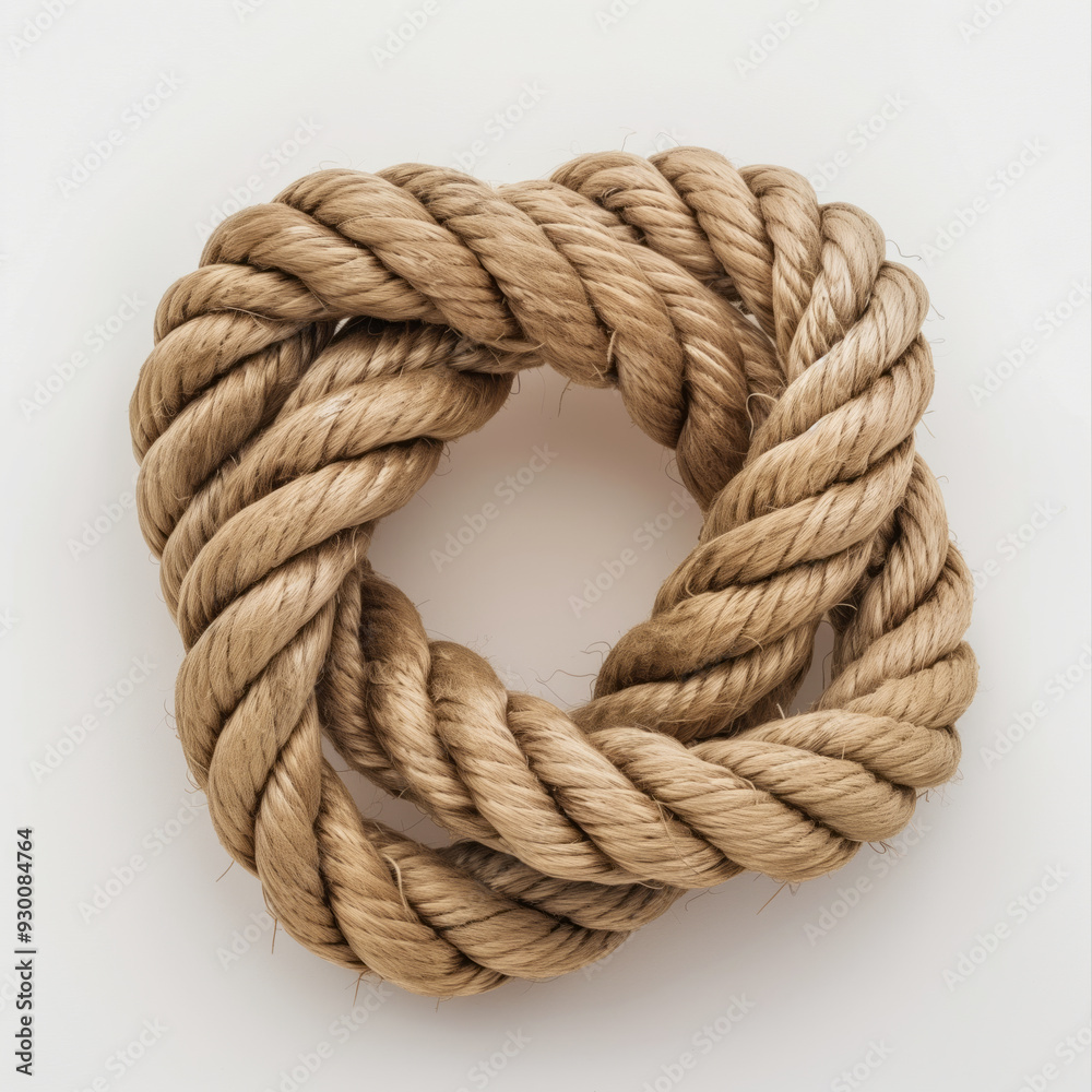 Knot with a complex, intertwined pattern on a white background Knot with a complex, intertwined pattern on a white background