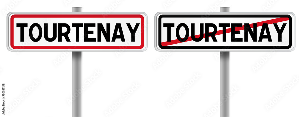 Panneau de TOURTENAY à l'Entrée et à la Sortie - Fond Transparent ou Blanc Disponible Panneau de TOURTENAY à l'Entrée et à la Sortie - Fond Transparent ou Blanc Disponible