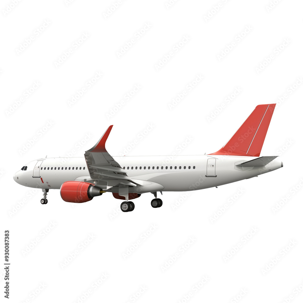 Fototapeta premium Free aeroplane in transparent background