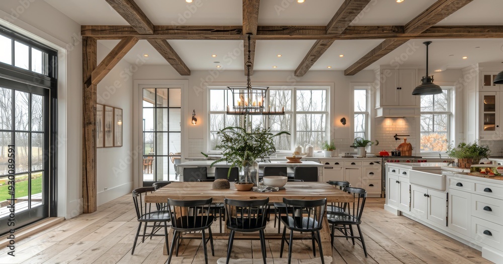 Modern Industrial Loft Kitchen, Open Concept Space