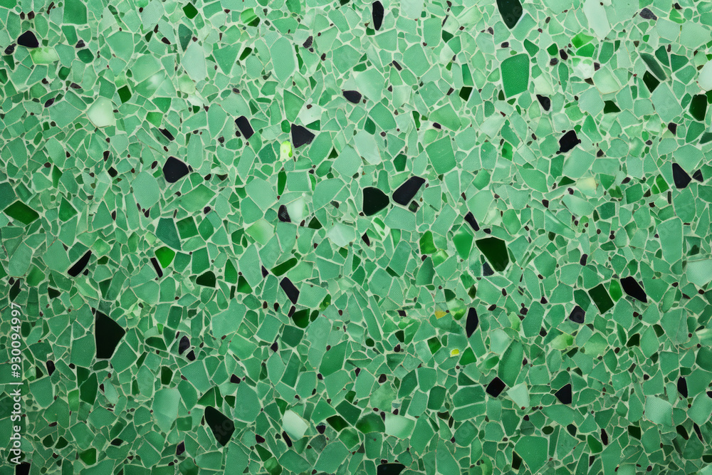Processed collage of green terrazzo floor surface texture. Background for banner, backdrop Processed collage of green terrazzo floor surface texture. Background for banner, backdrop