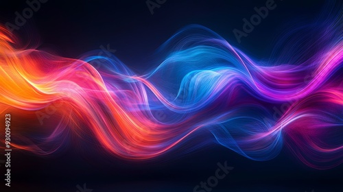 Energetic Light Burst. Abstract colorful light painting concept