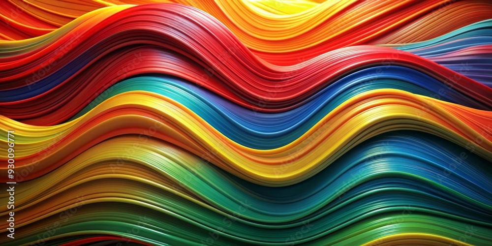 Colorful abstract painting with dynamic wavy lines in shades of red, blue, yellow, and green, abstract, colorful, painting Colorful abstract painting with dynamic wavy lines in shades of red, blue, yellow, and green, abstract, colorful, painting