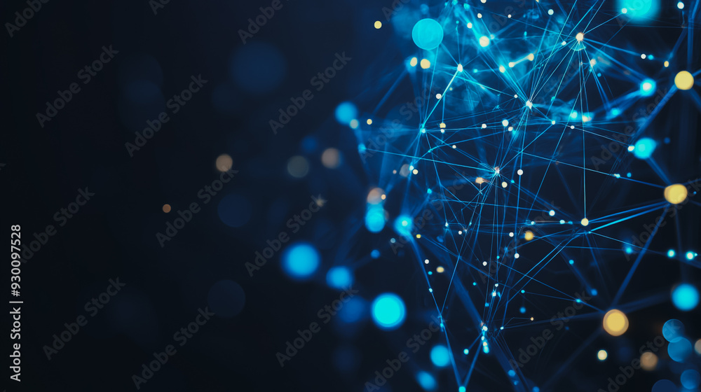 Abstract business connection of lines from nodes It is connected to endless nodes and represents the innovation of communication in the network. Abstract business connection of lines from nodes It is connected to endless nodes and represents the innovation of communication in the network.