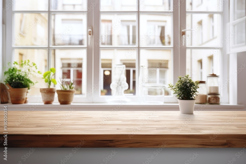 Fototapeta premium Window windowsill table glass.