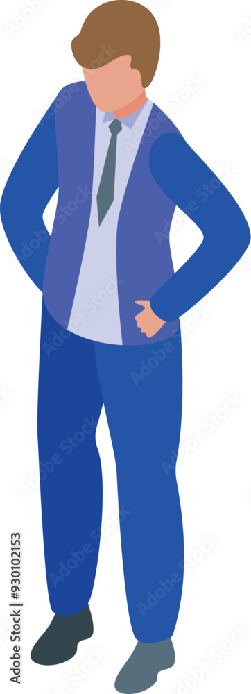 Young businessman stands confidently with his hands on his hips, conveying an air of professionalism and determination Young businessman stands confidently with his hands on his hips, conveying an air of professionalism and determination