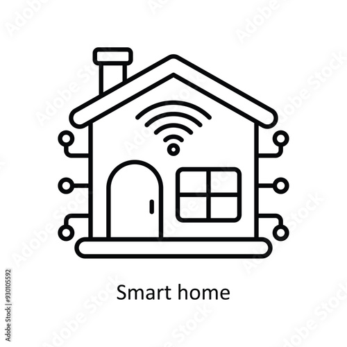 Smart home vector filled outline Icon Design illustration. Smart Home and Technology Symbol on White background EPS 10 File