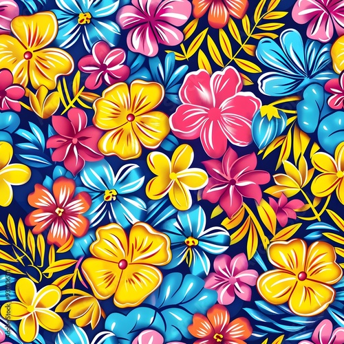 seamless background with flowers