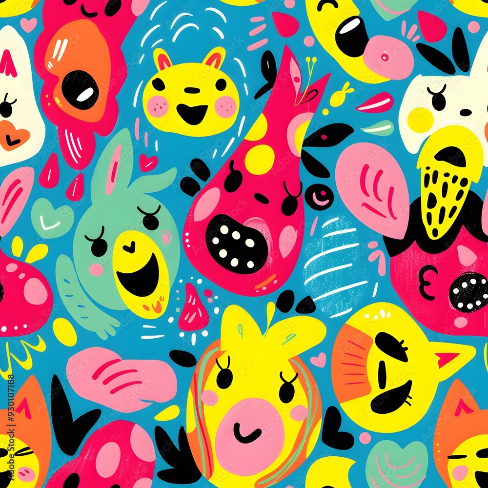 seamless pattern with funny cats seamless pattern with funny cats