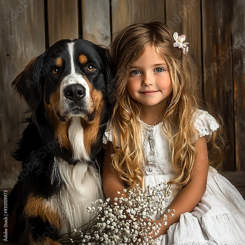 girl with dog