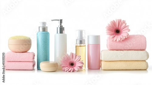 Variety of Bath Accessories for Personal Care Products Set