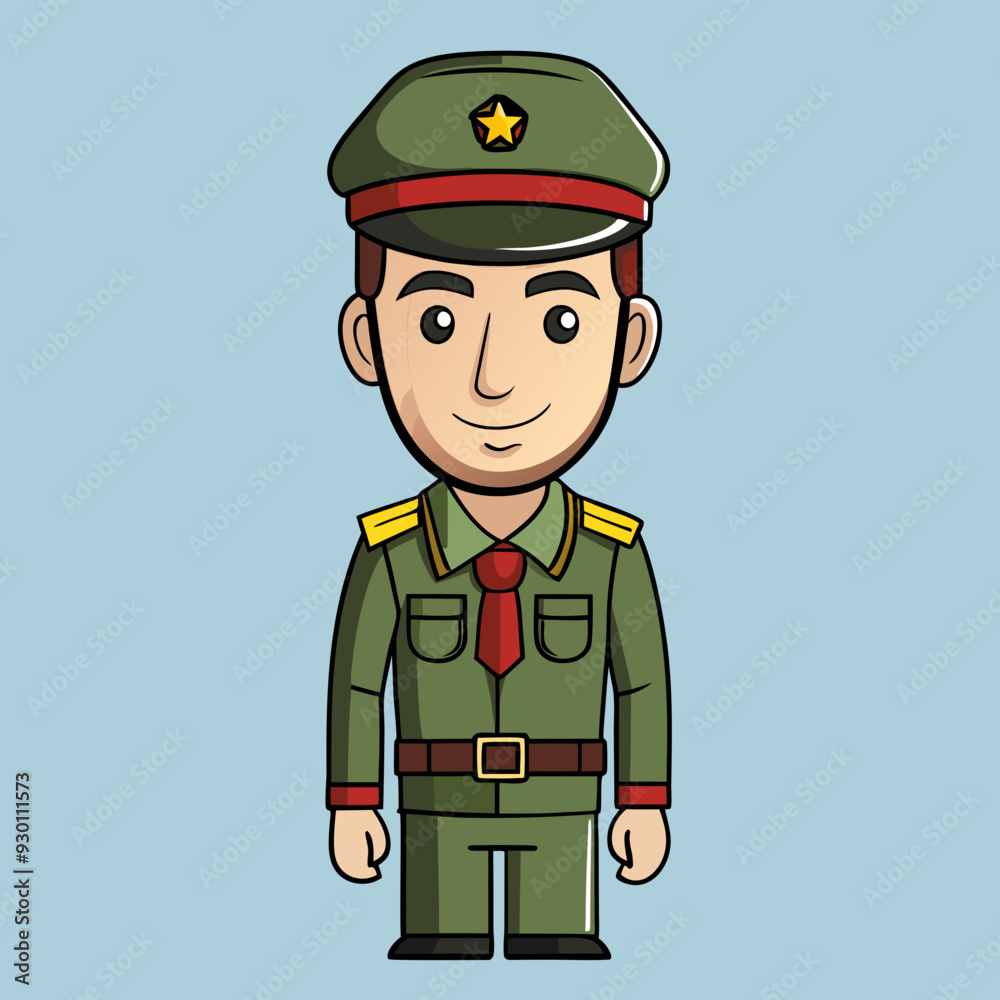cartoon illustration of soldier cartoon illustration of soldier