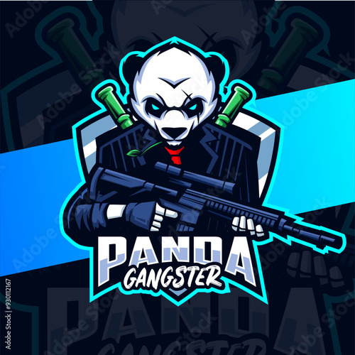 panda gangster logo design