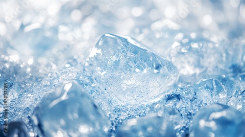 Beautiful Clear Ice Background Closeup View