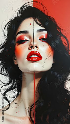 Abstract portrait of a woman