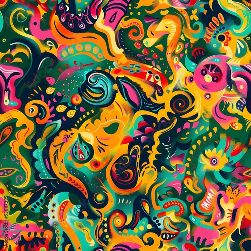 seamless pattern with paisley