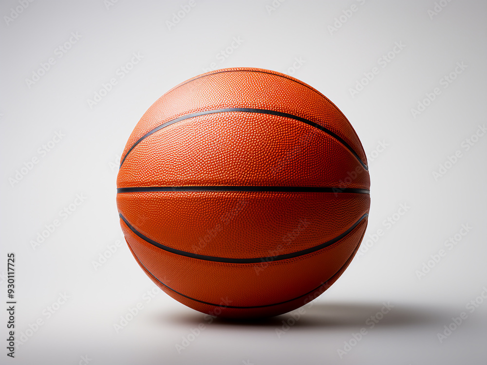 Fototapeta premium Basketball ball on white backdrop