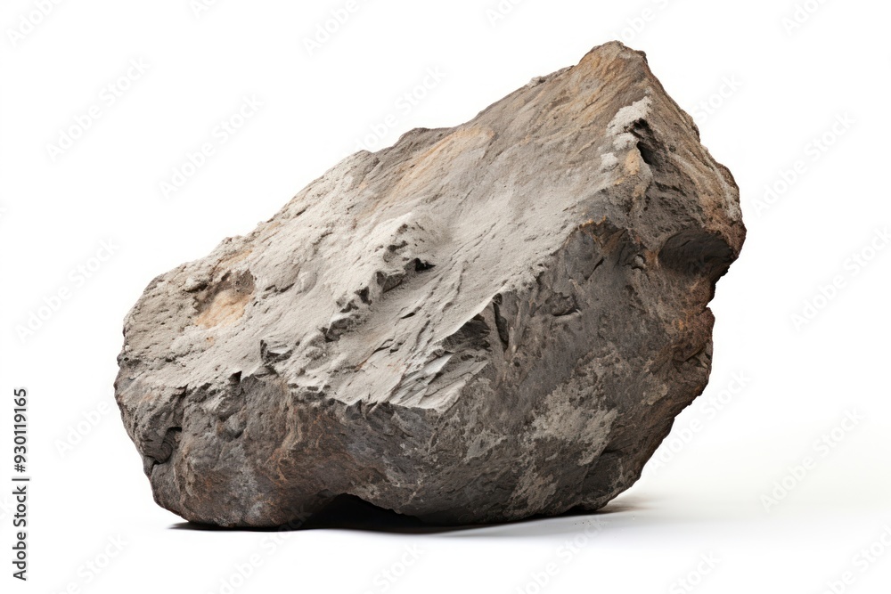 Rock mineral white background anthracite. Rock mineral white background anthracite.