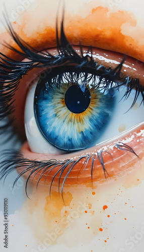 Watercolor of an eye
