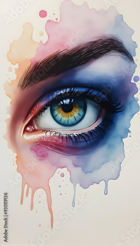 Watercolor of an eye