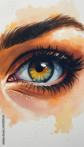 Watercolor of an eye