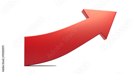 Wallpaper Mural Curved Red Upward Arrow on Transparent Background Torontodigital.ca