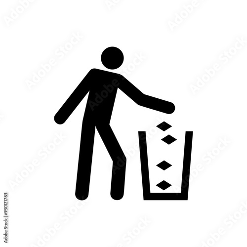 ISO mandatory safety signs_use litter bin symbol only	
