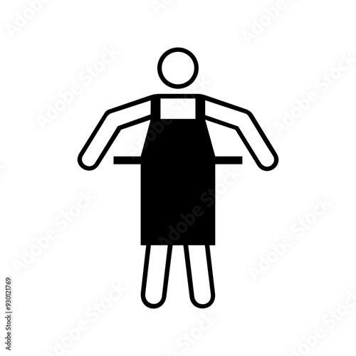 ISO mandatory safety signs_use protective apron symbol only	