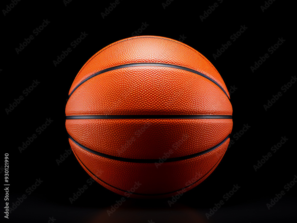 Obraz premium Basketball against a white background, focused on sports