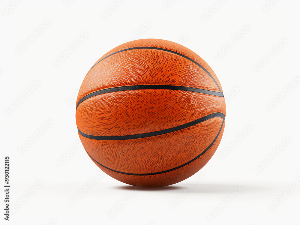 Fototapeta premium White 3D model of a basketball isolated