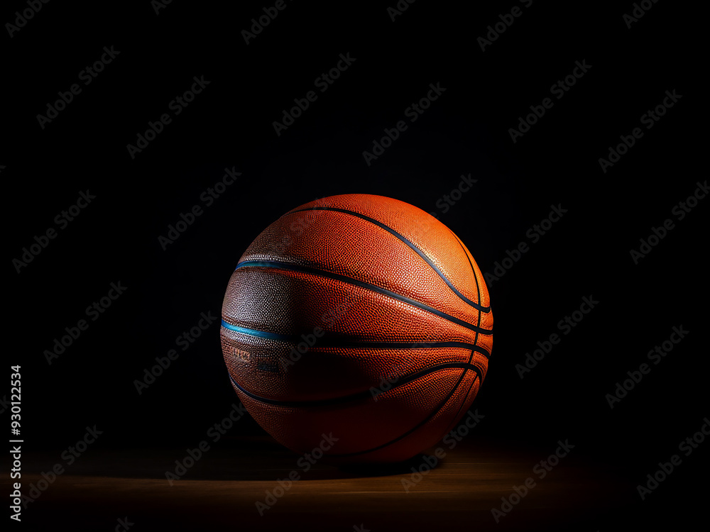 Basketball on a black background Basketball on a black background