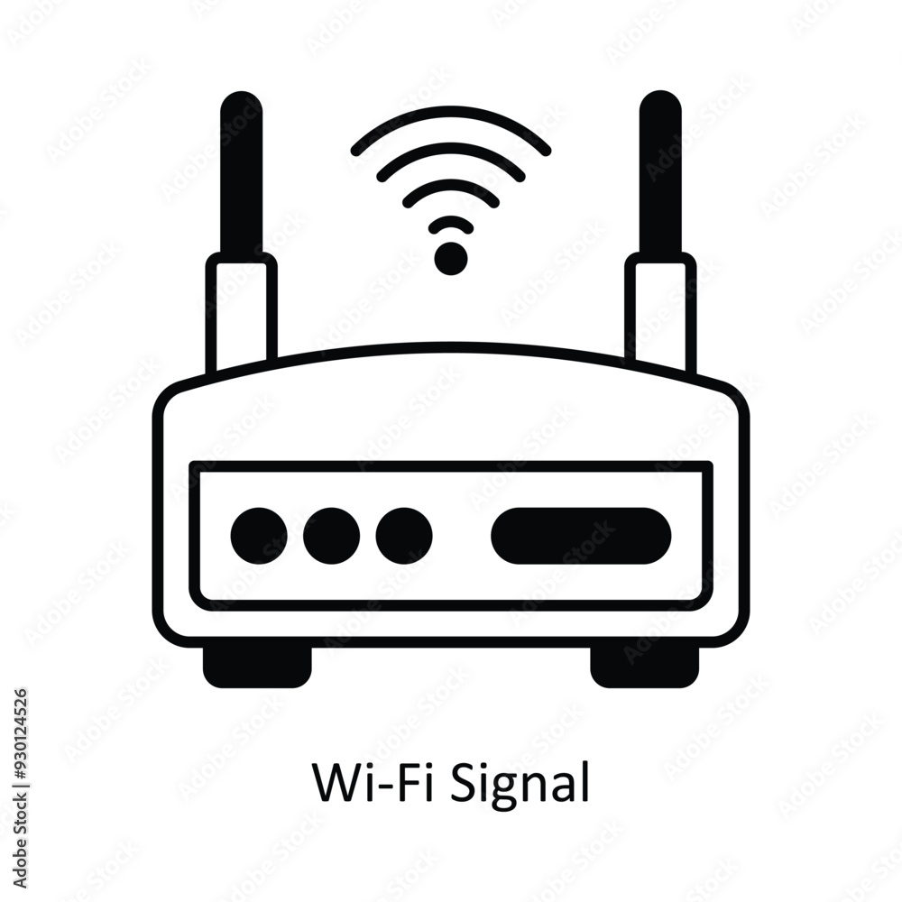 Wi-Fi Signal vector filled outline Icon Design illustration. Smart Home and Technology Symbol on White background EPS 10 File Wi-Fi Signal vector filled outline Icon Design illustration. Smart Home and Technology Symbol on White background EPS 10 File