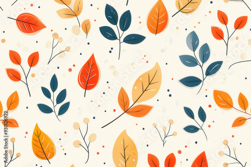 Autumn Leaf Pattern Background