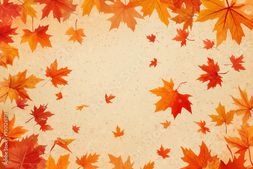Autumn Leaf Pattern Background
