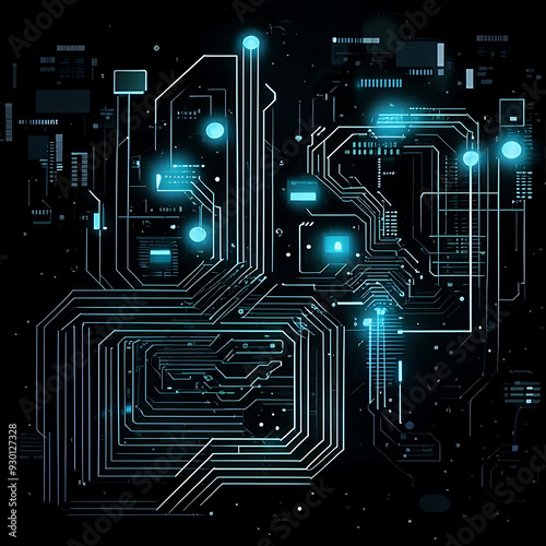 Abstract futuristic design. Al, artificial intelligence. Modern futuristic design. Global network connection technology illustration.