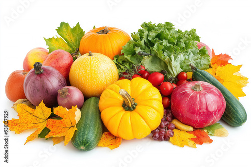 Autumn Vegetables Isolated