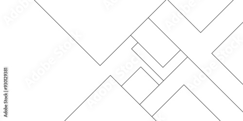 Abstract industrial Design random lines black on white background.Geometric seamless minimalist pattern with straight lines design.luxury black geometric random chaotic lines.squares and triangle line