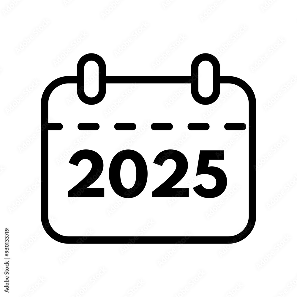 calendar, year 2025 - vector icon, symbol calendar, year 2025 - vector icon, symbol