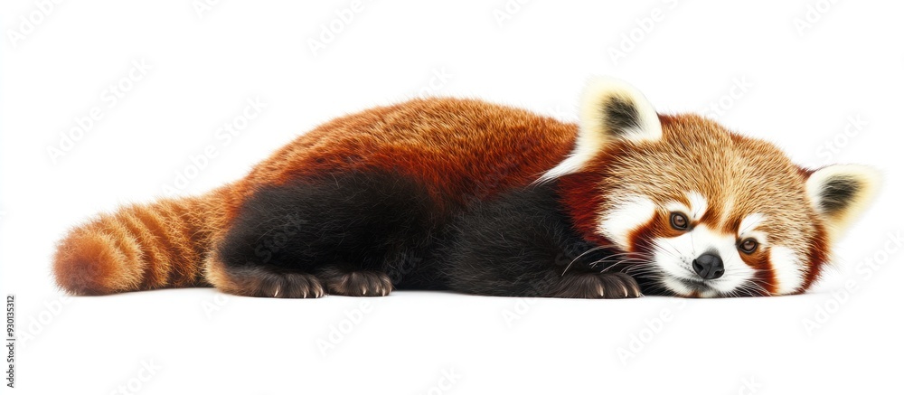 Red Panda Lying Down with a Curious Gaze Red Panda Lying Down with a Curious Gaze