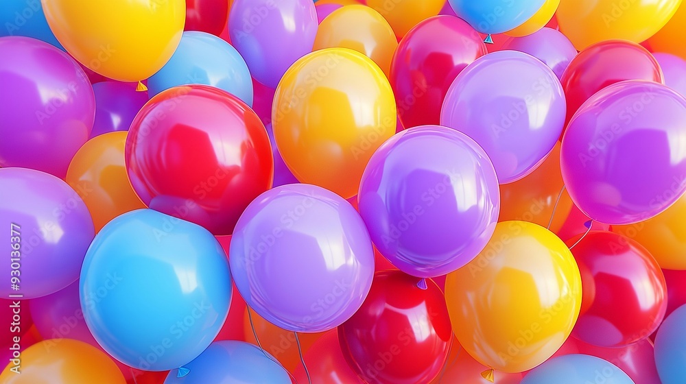 Colorful Balloons Creating a Vibrant and Joyful Abstract Background Colorful Balloons Creating a Vibrant and Joyful Abstract Background