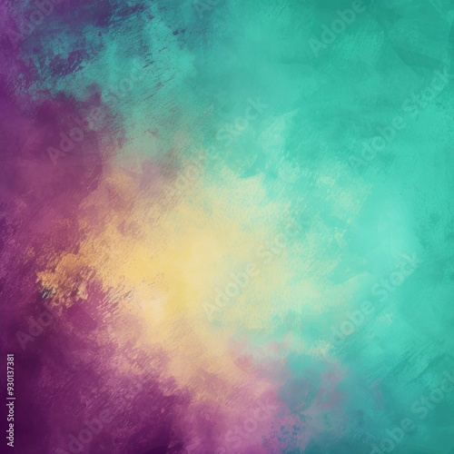 Teal purple orange, a rough abstract retro vibe background template or spray texture color gradient shine bright light and glow, grainy noise grungy 