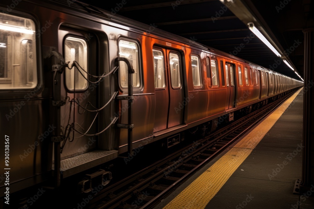 New York subway railway vehicle train. New York subway railway vehicle train.