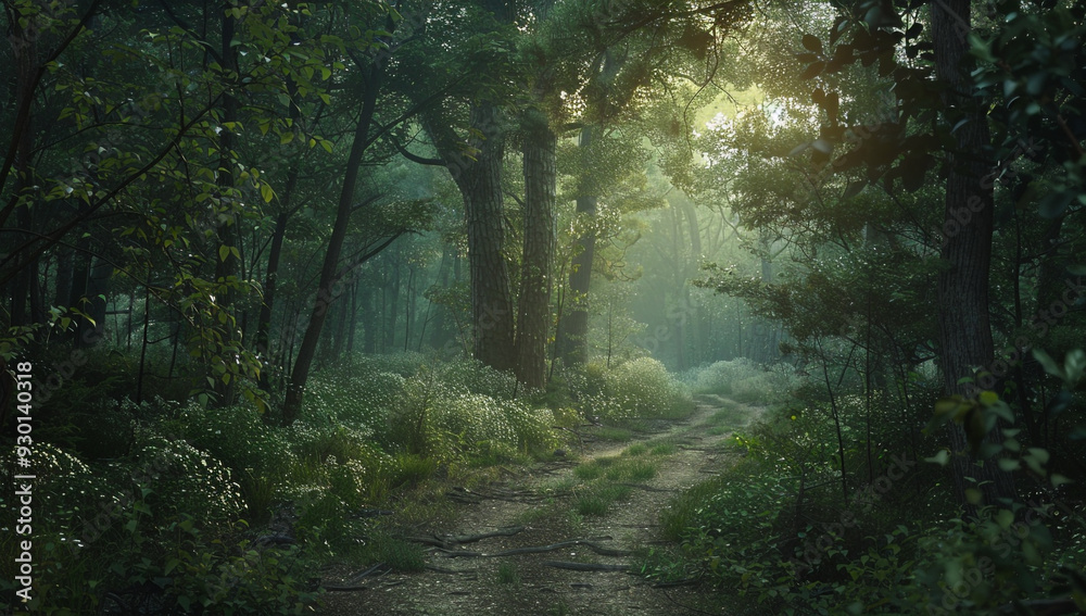 A magical forest where every path leads to a different realm A magical forest where every path leads to a different realm
