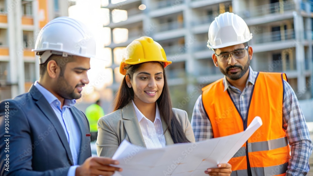 Indian Real Estate Developer Discussing Project - Developer discussing the progress of a real estate project with colleagues.
Indian Real Estate Developer Discussing Project - Developer discussing the progress of a real estate project with colleagues.
