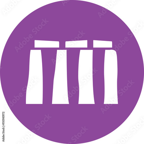 Stonehenge glyph circle icon